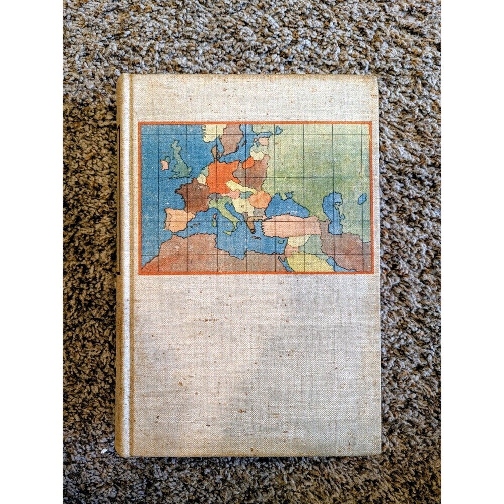 Inside Europe 1940 War Edition John Gunther HC Foldout Map Harper WWII History